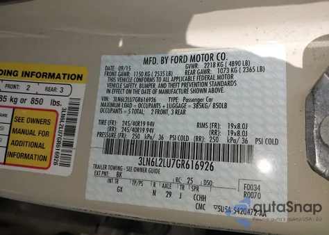 2016 Lincoln Mkz Hybrid from USA, damaged, VIN 3LN6L2LU7GR616926